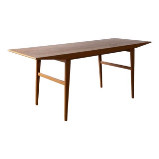 Vintage Danish Teak and Oak Coffee Table, 1950s For Sale