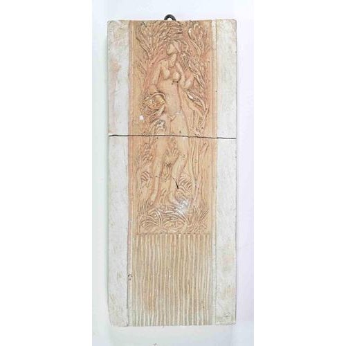 Nude Figure, Mid-20th Century, Oil Painting on Cement Panel For Sale - Image 5 of 5