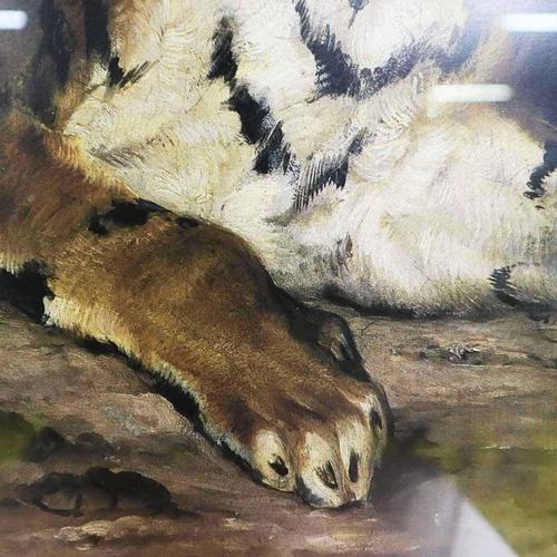 2000 - 2009 Poster with Tigers in Black Frame from Musàe Du Louvre For Sale - Image 5 of 11