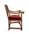 1970s Vintage Tudor Gothic Revival Style Arm Chair With Intricate Carvings With Removable Original Upholstered Seat For Sale - Image 9 of 9