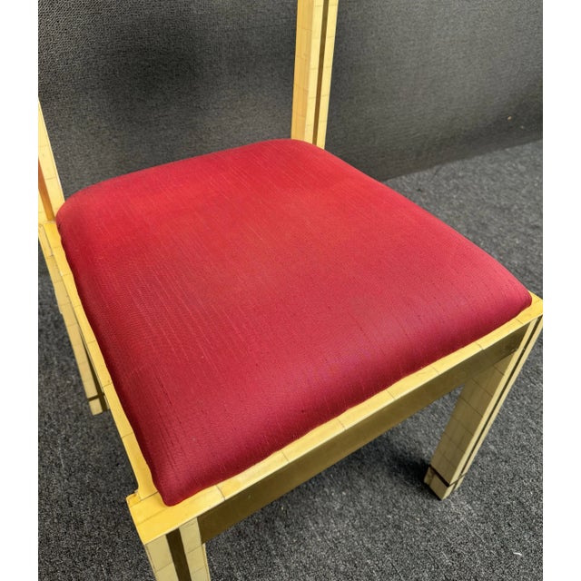 Stone Mid 20th Century Tesserae and Brass Enrique Garcel Style Chairs - Set of 4 For Sale - Image 7 of 12