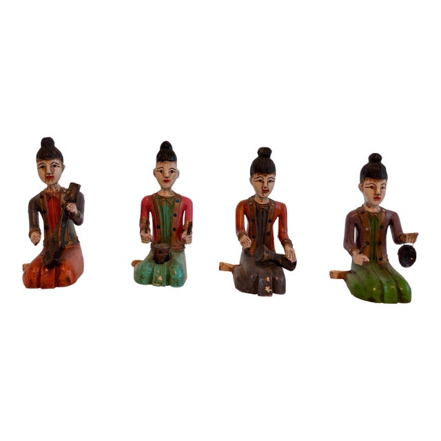 20th Century Figurative Malaysian Musicians - Set of 4 For Sale