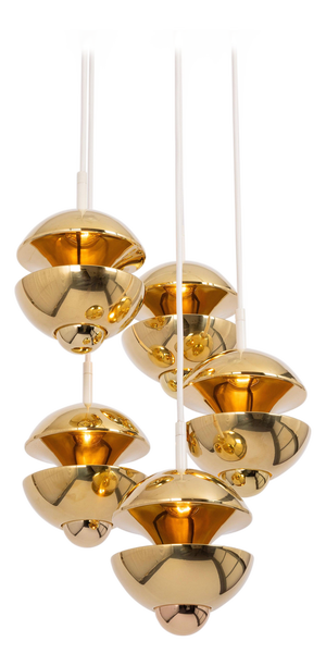 German Brass Cascading Pendant from Kaiser Leuchten, 1970s