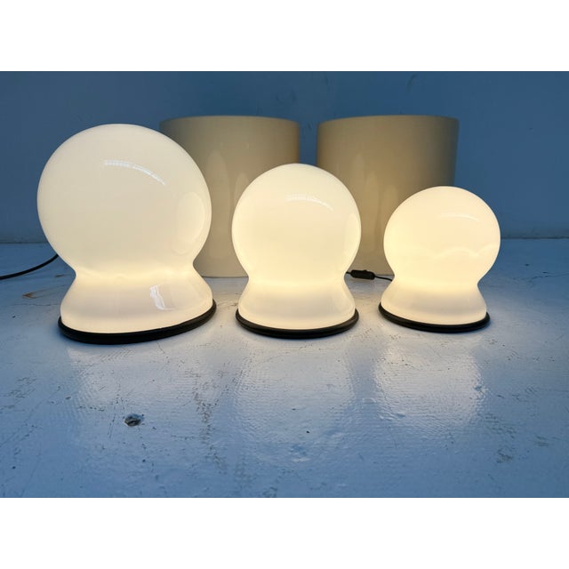 1970s Vintage Scafandro Table Lamps by Sergio Asti for Fontana Arte, 1970, Set of 3 For Sale - Image 5 of 9