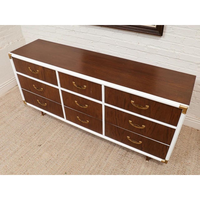Campaign White Vintage Campaign Dresser For Sale - Image 3 of 12