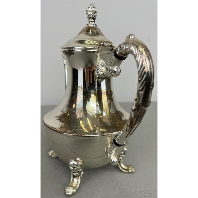 Vintage French Style Coffee Serving Tray with Pot, Set of 5 For Sale - Image 9 of 18