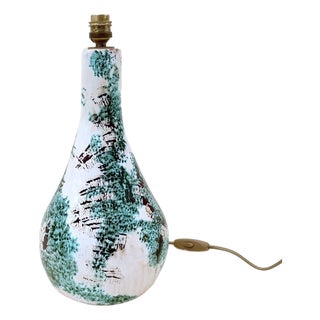 Glazed Ceramic Lamp Base, 1970s For Sale