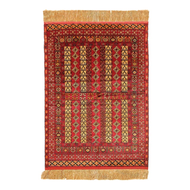 Pasargad DC Double-Sided Hand-Knotted Silk Quchan Rug For Sale