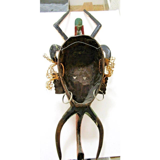 Antique Hand-Carved Polychrome Wooden Gouro Zauli Mask of the Ivory Coast For Sale - Image 15 of 15