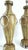Metal Large Lamps Sage Green & Bronze Painted Plaster New Nickel Silver Hardware - Pair For Sale - Image 7 of 14