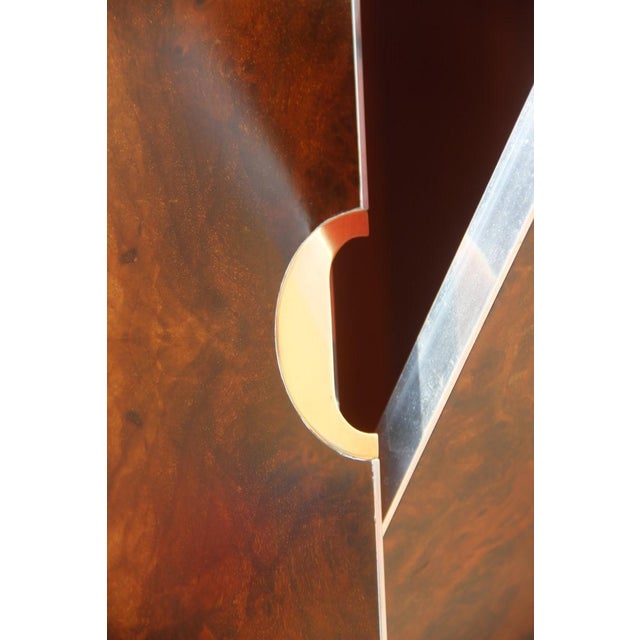 Walnut Burl and Brass Sideboard by Carlo Torriggiani, 1970 For Sale - Image 12 of 16