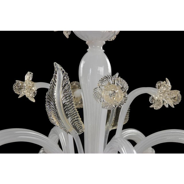 Mid-Century Murano Glass 5-Light Chandelier For Sale - Image 4 of 11
