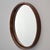 Silver Vintage Italian Round Inset Mirror in Walnut Frame For Sale - Image 8 of 11