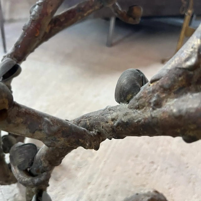 Paul Evans 1970s Bronze Sculptural Sea Life Dining Table Base For Sale - Image 4 of 12