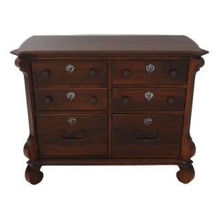 Rom Weber Walnut Continental 6 Drawer Dresser Chest For Sale