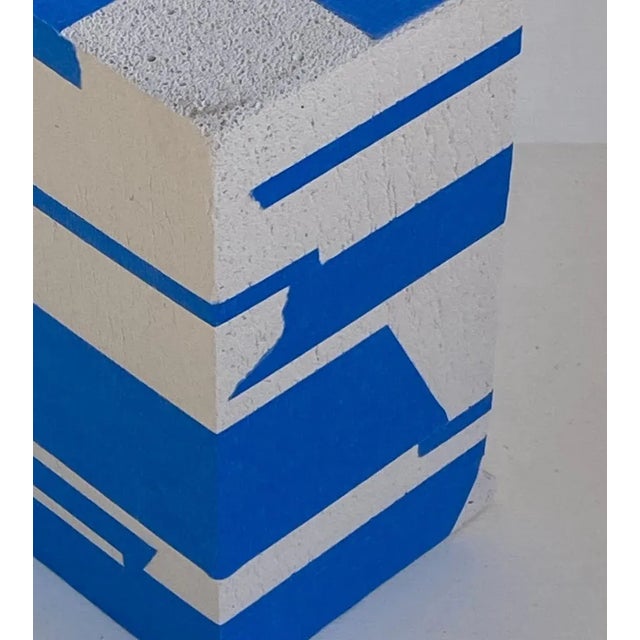 Kevin Cheng-Feng YU, Work N° 4, 2019, Cellular Concrete and Blue tape For Sale - Image 3 of 5