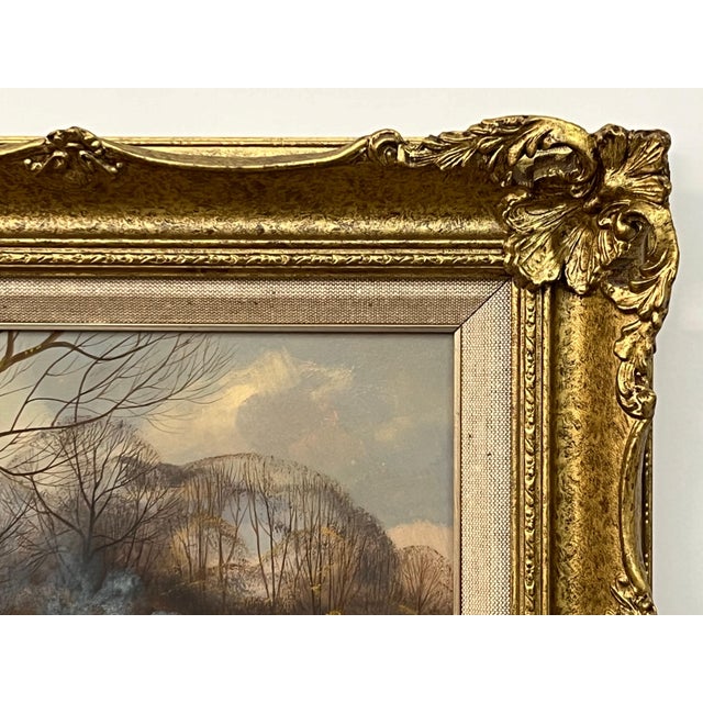 Farm in the Woods at Winter in the English Countryside with Warm Brown Colours Circa 1990 For Sale - Image 12 of 15