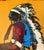 Large 50" Style of Fritz Scholder Native American Framed Print in Canvas For Sale - Image 4 of 13