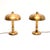 Mid-Century Modern Vintage Brass Mushroom Table Lamps, 1960, Set of 2 For Sale - Image 3 of 11