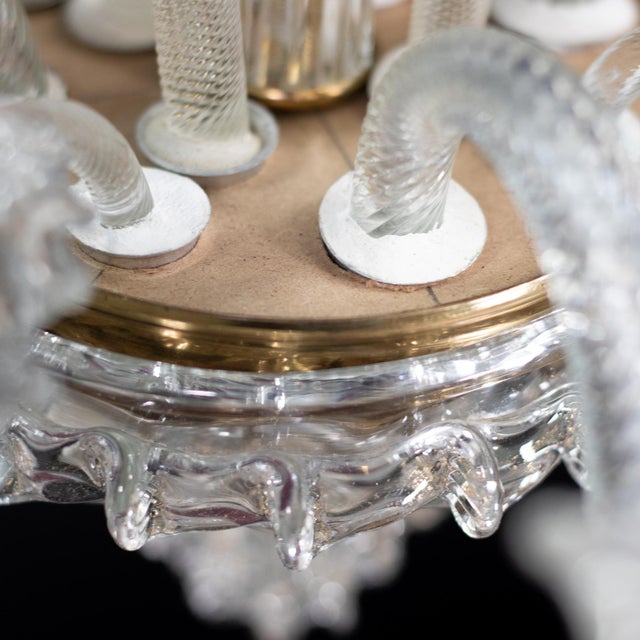 Vintage Ca’ Rezzonico Style Gold‑Infused Murano Chandelier, in the Manner of Giuseppe Briati For Sale - Image 17 of 18