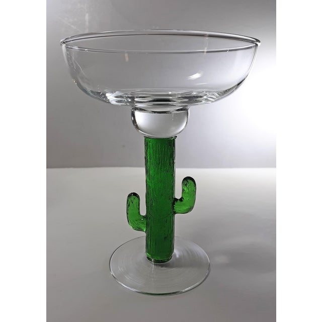 Vintage Blown Glass Saguaro Cactus Margarita Glasses a Pair Chairish
