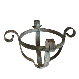 Antique Iron Vase Holders, Set of 2 For Sale