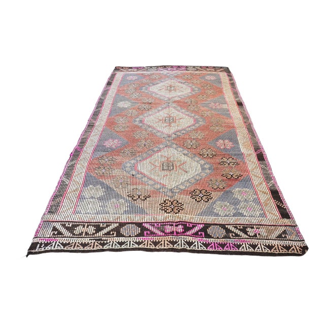 1960s Turkish Handmade Kilim Rug For Sale