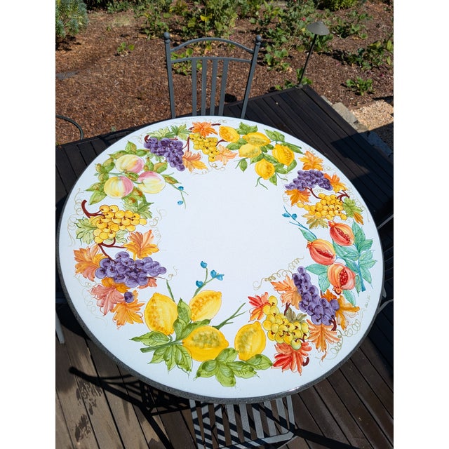 Handmade Sicilian Lava Stone Table & 4 Chairs For Sale - Image 4 of 8