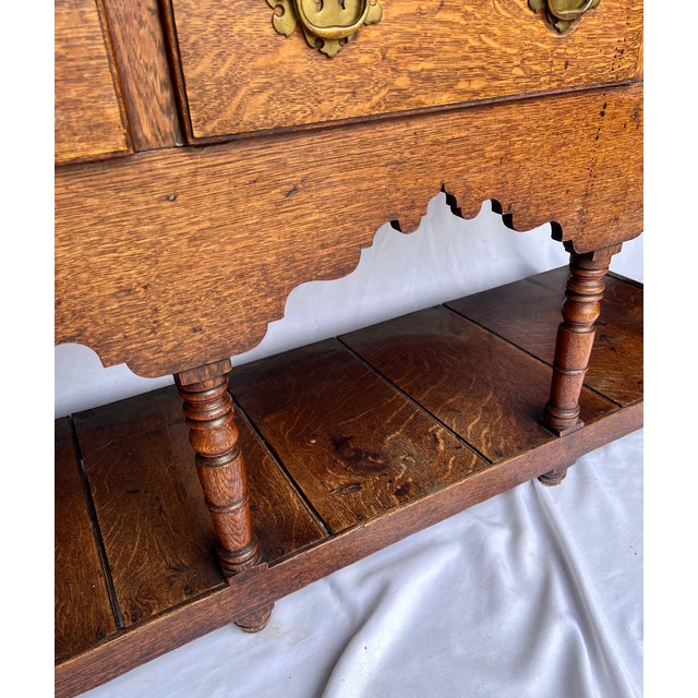 Antique 1800s Oak Welsh Pot Board Dresser W/Open Plate Rack For Sale - Image 10 of 18
