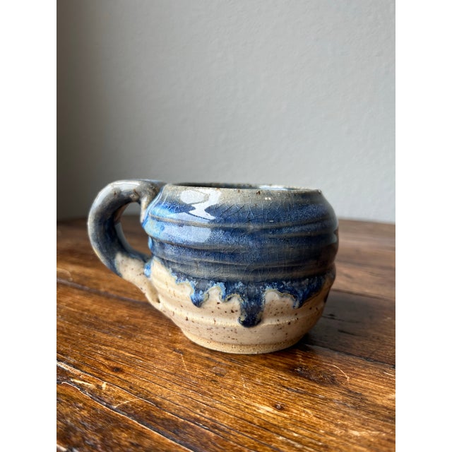 Studio Pottery Mug or Cup Drip glazed style or design 5” width, 4” depth and 3” height No major chip nor crack
