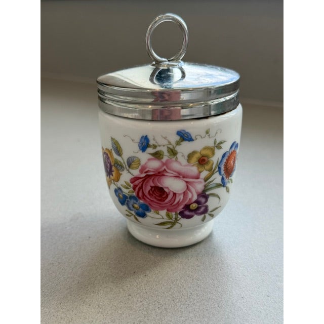 Vintage Royal Worcester Floral Fine Porcelain Egg Coddler – Made in England Brand: Royal Worcester Color: White with Pink,...