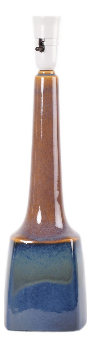 Modern Danish Table Lamp with Blue Brown Glaze from Søholm Stentøj, 1960s