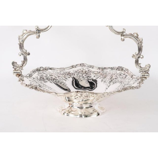 Antique Victorian Silver Plated Fruit Basket, 19th Century For Sale - Image 11 of 14
