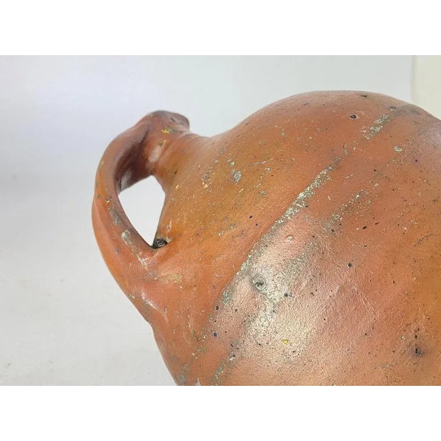 19th Century Japanese Stoneware Pottery Jug Pitcher with Glaze For Sale - Image 6 of 11