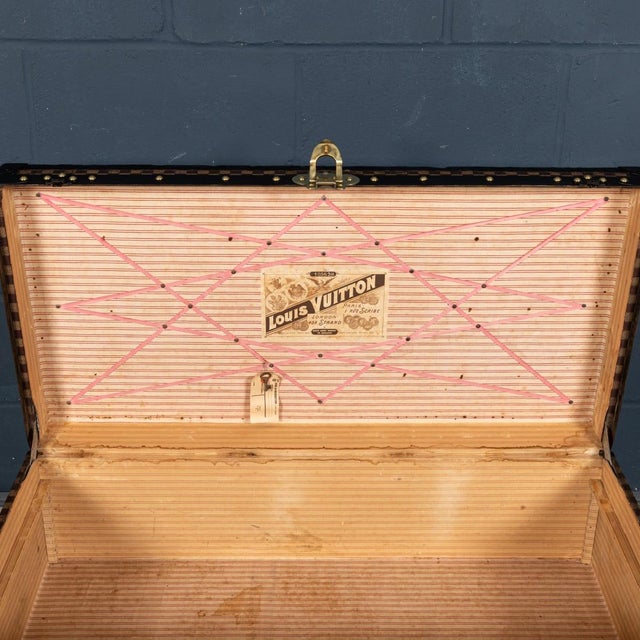 19th Century Antique Louis Vuitton Trunk in Damier Canvas, France, 1890 For Sale - Image 15 of 18