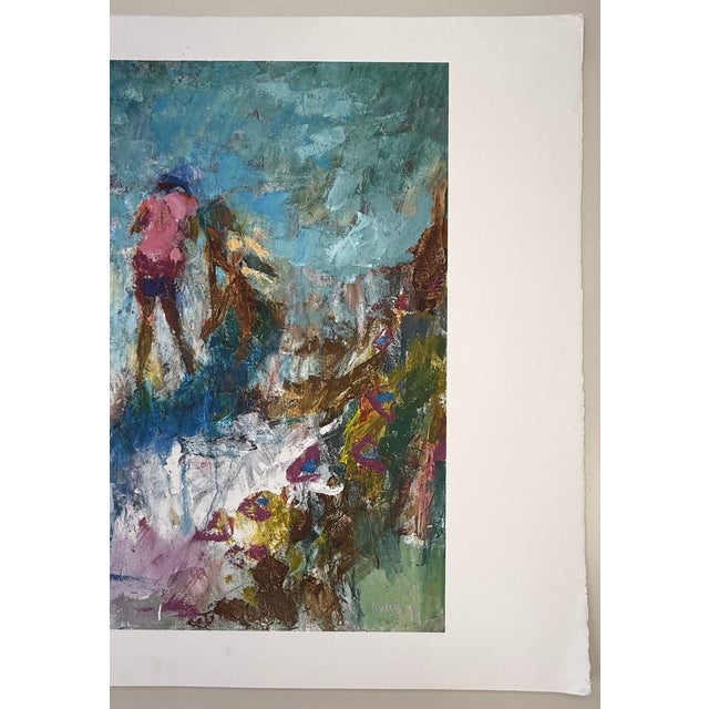 Paper 21st Century, "Kids at the Beach", Contemporary Impressionist, Artist Proof, Giclee on Fine Art Watercolor Paper, Artist Randy Moberg For Sale - Image 7 of 15