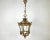 Vintage Ceiling Lantern in Bronze with Etched Glass Panels, 1930s For Sale - Image 11 of 11