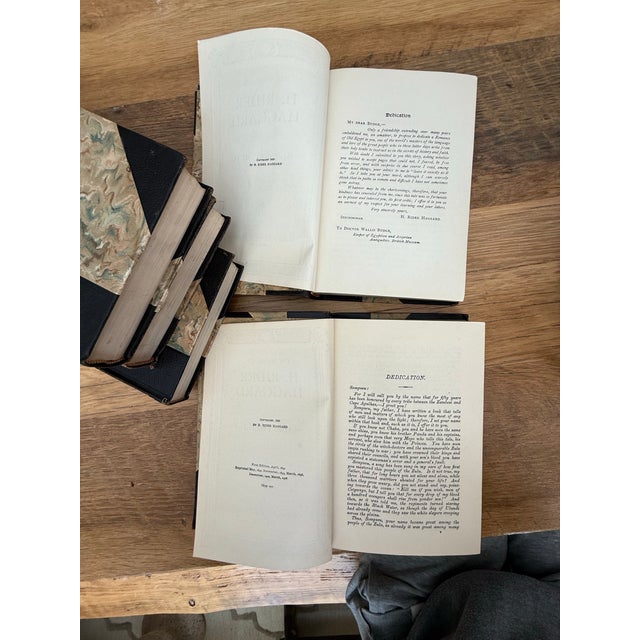 Antique Hardcover Books-Set of 11 the Works of H Rider Haggard For Sale - Image 9 of 12