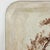 Late 20th Century Vintage Hand Painted Tole Tray Cream With Sepia Rococo Garden Swing Scene Rectangular Serving Tray For Sale - Image 5 of 13