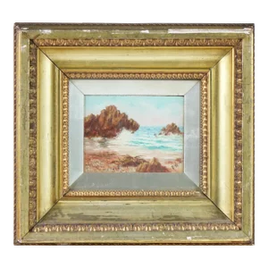 19th Century, Seascape, Original Oil on Canvas Painting, Signed, Framed