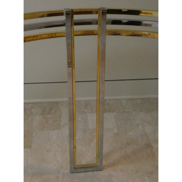 Chrome and Gold-Plated Steel Dining Table, Italy, 1970s For Sale - Image 14 of 18