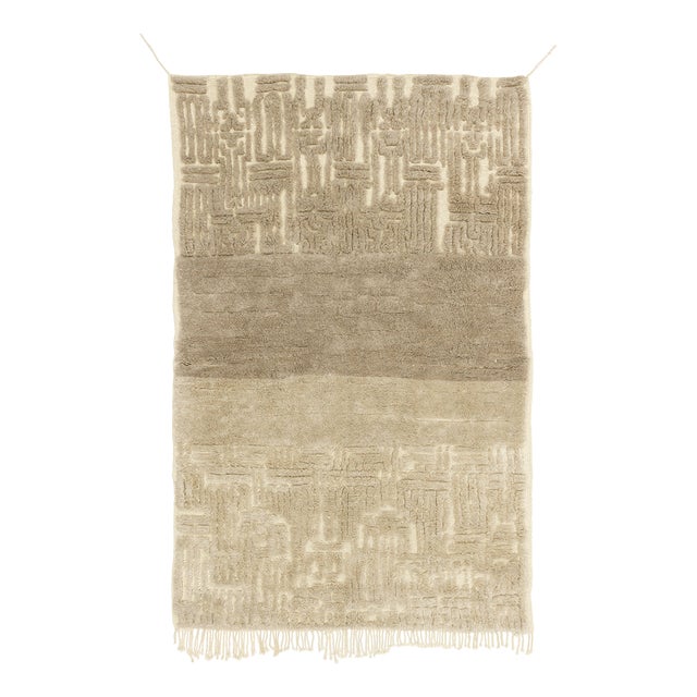Hand-Knotted Wool Premium Rug by Azele Studio For Sale