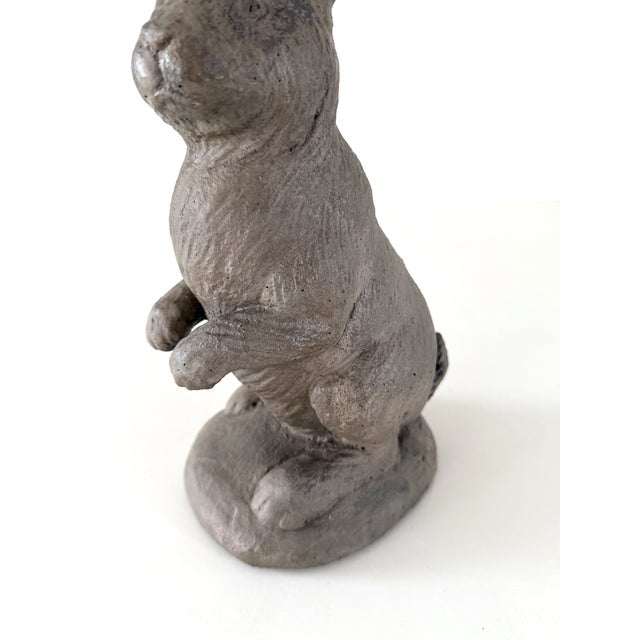 Vintage Cast Concrete Garden Rabbit For Sale - Image 11 of 13