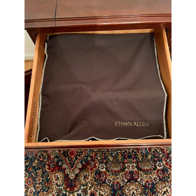 Ethan Allen Georgian Court Solid Cherry Traditional Flip Top Server For Sale - Image 9 of 11