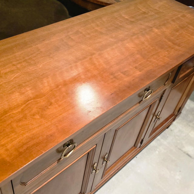 Vintage Kindel Furniture French Regency Louis XVI Cherry Wood Sideboard For Sale - Image 16 of 17