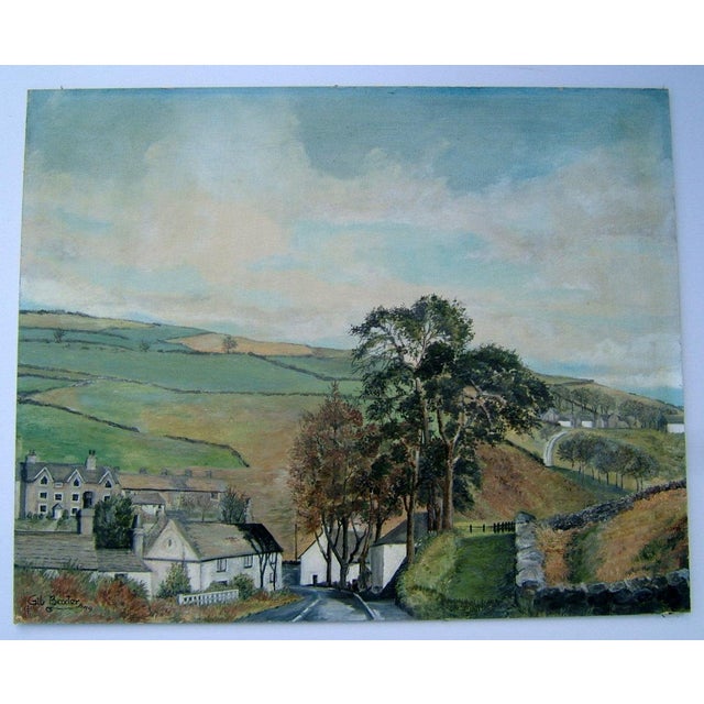 Vintage European Village Painting Chairish