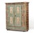 Folk Art Rustic Farmhouse Painted Bridal Cabinet, 1825 For Sale - Image 15 of 16