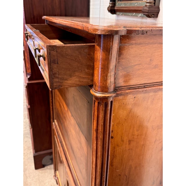 French 19th Century French Walnut Secrétaire Abattant For Sale - Image 3 of 18
