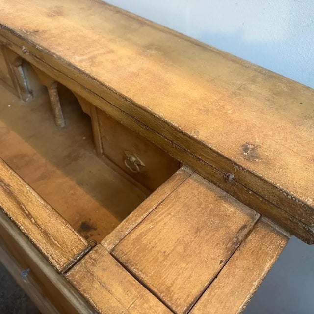 Orange Late 19th Century Louis Philippe Orange Lacquered Wood Italian Secretaire For Sale - Image 8 of 12