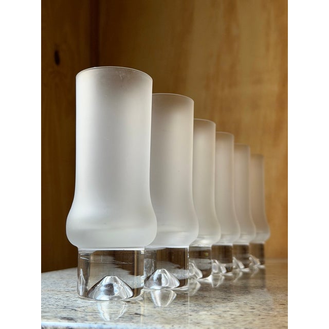 Vintage Frosted Highball Glasses, 1970, Set of 6 For Sale - Image 13 of 14